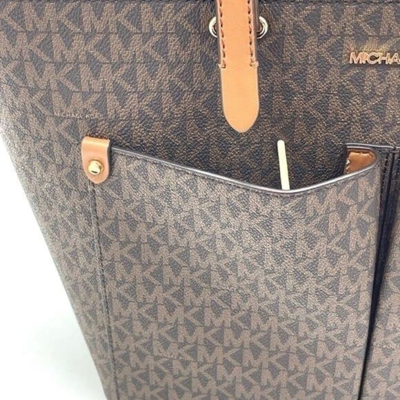 Michael Kors Double Packet Tote Bag & Trifold Wallet Brown - Picture 4 of 11